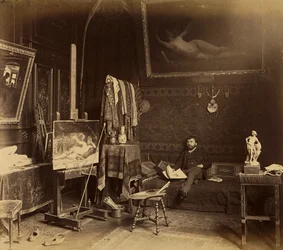 Der Maler Toulot in seinem Atelier