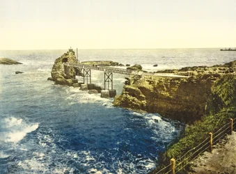 Blick auf die Jungfrau auf den Felsen, Biarritz