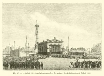 28. Juli 1840, Überführung der Asche der Opfer der drei Julitage 1830