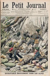 Ein schrecklicher Felssturz in Tirol, Illustration aus 