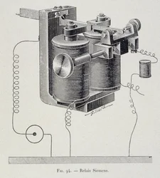 Ein Siemens-Relais - in „Durch die Elektrizität“ von G. Davy