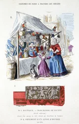 Ein Spielzeughändler im 17. Jahrhundert - in „Das Kostüm von Paris durch die Jahrhunderte“
