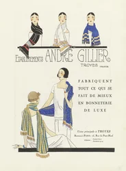Werbung für Etablissements Andre Gillier, veröffentlicht in den 1920er Jahren