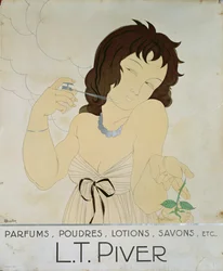 Werbung für L.T. Pivert ca. 1900, entworfen von Ourtin