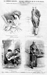 Werbeseite für die Werke von Balzac - in „Charivari“, Juli 1842