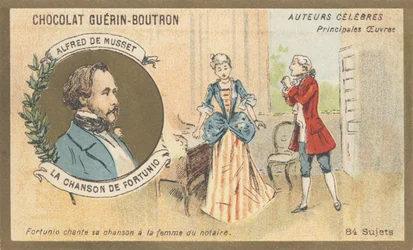 Alfred de Musset (1810-1857), französischer Schriftsteller der Romantik, Autor von „Chanson de Fortunio“, Poesie (1852)