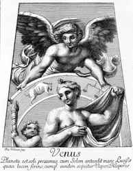 Allegorie der Venus - in „Les terres du ciel“ von Camille Flammarion, ed. Marpon & Flammarion, Paris
