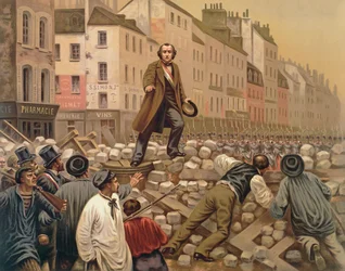 Alphonse Baudin auf der Barrikade von Faubourg Saint-Antoine, 3. Dezember 1851