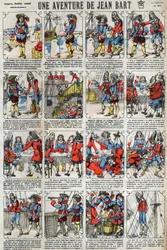 Ein Abenteuer von Jean Bart (1650-1702), französischer Freibeuter. Epinal-Bildgebung aus dem späten 19. Jahrhundert.