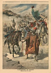 Anarchie in Marokko, Plünderungen zwischen Stämmen, Illustration aus 