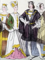 Anne von Bretagne und Karl VIII. - in „La monarchie française en estampes“