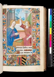 Verkündigung aus dem Stundenbuch, MS 92 f.27r, Westfrankreich