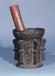 Apothekermörser und Stößel (Metall & Holz)