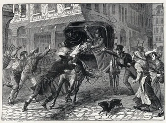 Verhaftung von Georges Cadoudal (1771-1804), einem Anführer der Chouans während der Vendée-Kriege, am 9. März