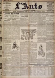 Artikel über die Ankunft der ersten Tour de France - in „L