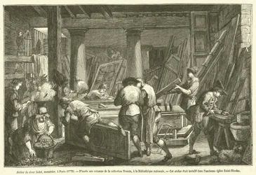 Atelier du sieur Jadot, menuisier, a Paris