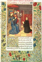 Atlas Ms Fr.2679 f.377 Jacques Coeur (c.1395-1456) vor Karl VII. (1403-61) c.1390-1453