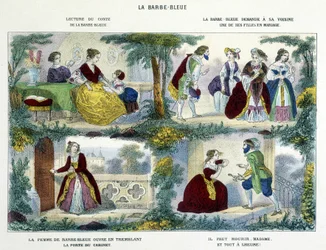Blaubart - in „Historiettes naïves et enfantines“ von Perrault, ed. Haguenthal