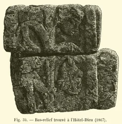Relief gefunden im Hôtel-Dieu, 1867