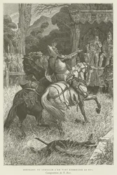 Bertrand du Guesclin kam, um dem Herzog zu danken