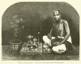 Brahmane beim Gebet