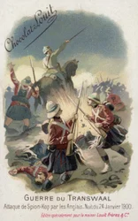 Britische Truppen greifen Spion Kop in der Nacht des 24. Januar 1900 an