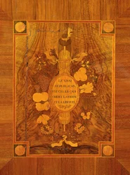 Buffetschrank mit revolutionärem Design, eingelegtes Detail des republikanischen Emblems und Mottos (Marketerie)