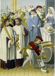 Kabarett-Interieur im Mittelalter, Arts Deco