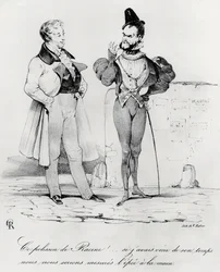 Karikatur der romantischen Dramen zur Zeit von Hernani von Victor Hugo (1829)
