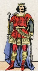 Karolingische Dynastie: Porträt von Ludwig II. dem Stammler, König der Franken