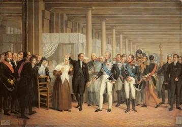 Kataraktoperation durchgeführt von Guillaume Dupuytren (1777-1835) in Anwesenheit von König Charles X (1757-1836) im Hotel Dieu
