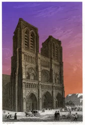 Kathedrale Notre Dame de Paris (Stich, ca. 1850)