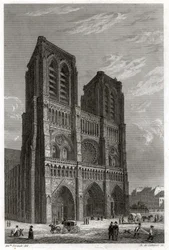 Kathedrale Notre Dame de Paris (Stich, ca. 1850)