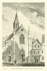 Kapelle Saint-Leufroi; nach einer Zeichnung von 1680