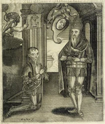 Karl der Große und Graf Toulouse Torsin (oder Chorson) - in „Geschichte der Grafen von Toulouse“ von Guillaume de Catel, Toulouse