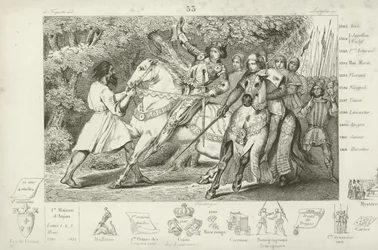 Karl VI. von Frankreich wird vor einem Hinterhalt im Wald bei Angers gewarnt, 1392