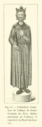 Childebert, Gründer der Abtei Saint-Germain des Prés, Statue aus der Abtei, aufbewahrt im Louvre