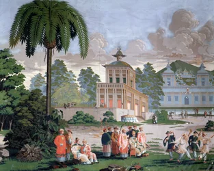 Chinoiserie - Tapete im Hotel de Plouer in Saint Malo (Saint-Malo)