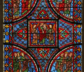 Christus trägt die Seele seiner Mutter (die Engel sind teilweise modern)