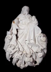 Christus umgeben von Engeln. Marmorskulptur, französische Schule