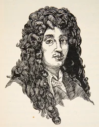 Christiaan Huygens, Kopie von Boris Mestchersky, Illustration aus Histoire de la Nation Francaise, Sciences, Bände I & II, von Gabriel Hanotaux, 1924