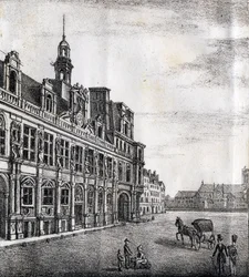 Rathaus - „Alphabet Picturesque des Monumens de Paris“ um 1840 (Gravur)