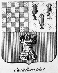 Wappen von Castellane - in „Das allgemeine Wappenbuch des französischen Kaiserreichs“ von Henry Simon