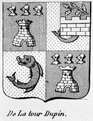 Wappen von La Tour Dupin - in „Das allgemeine Wappenbuch des französischen Kaiserreichs“ von Henry Simon