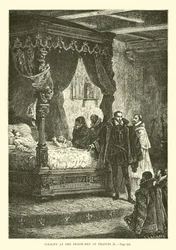 Coligny am Sterbebett von Franz II.