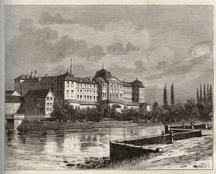 Commercy - La Meuse (55), Lothringen, Frankreich - Gravur in „La France illustree: geographie, histoire, administration statistique“ von V.A. Malt-Brown. 1884