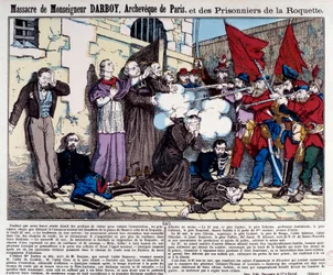 Kommune von Paris: Massaker an Monsignore Darboy (1813-1871), Erzbischof von Paris, und den Gefangenen der Roquette am 24. Mai