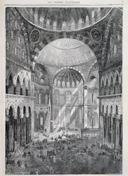 Konstantinopel: die Hagia Sophia Moschee - in „La Presse Illustrée“, Dez. 1869