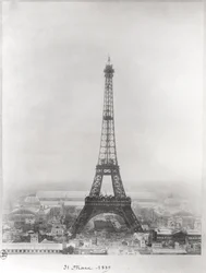 Bau des Eiffelturms, Paris, 31. März 1889