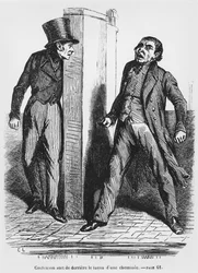 Contenson und Vautrin, Illustration aus Splendeurs et Misères des Courtisanes von Honoré de Balzac, veröffentlicht 1867